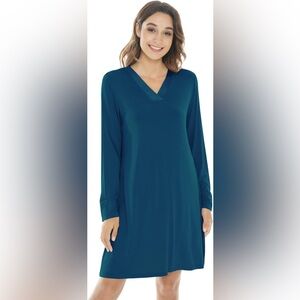 Nachila Teal Bamboo Nightgown